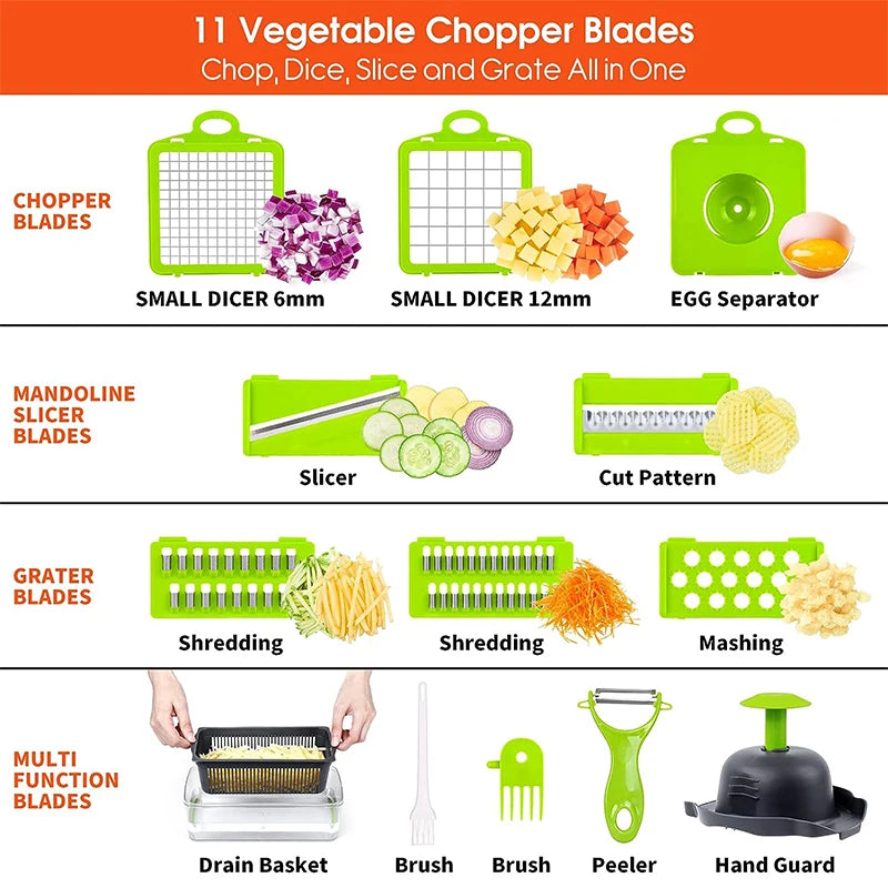 Multi-Cut Kitchen Vegetable Slicer.