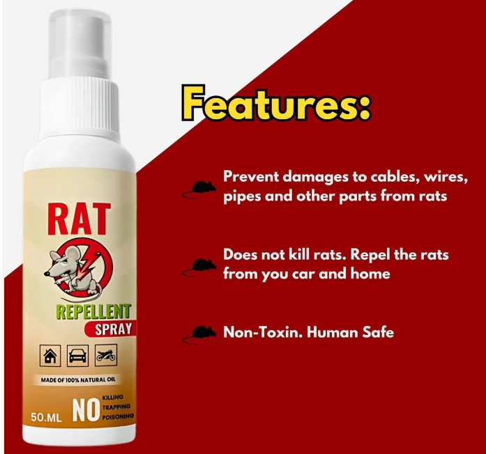 RatoShield™ – Rat Repellent Spray (50ML) | 🔥BUY 1 GET 2 FREE🔥 FLASH SALE!🔥