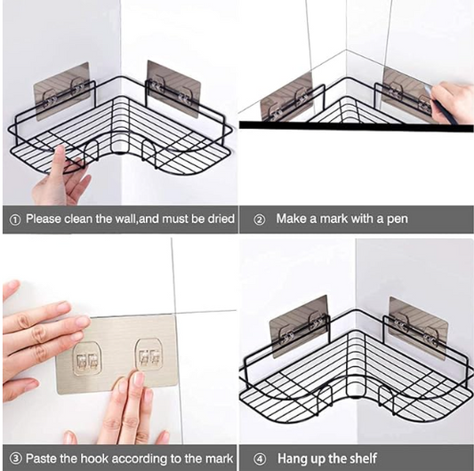 CornerEase™ – Self-Adhesive Wall Mounted Shelf | 🔥FLASH SALE!🔥